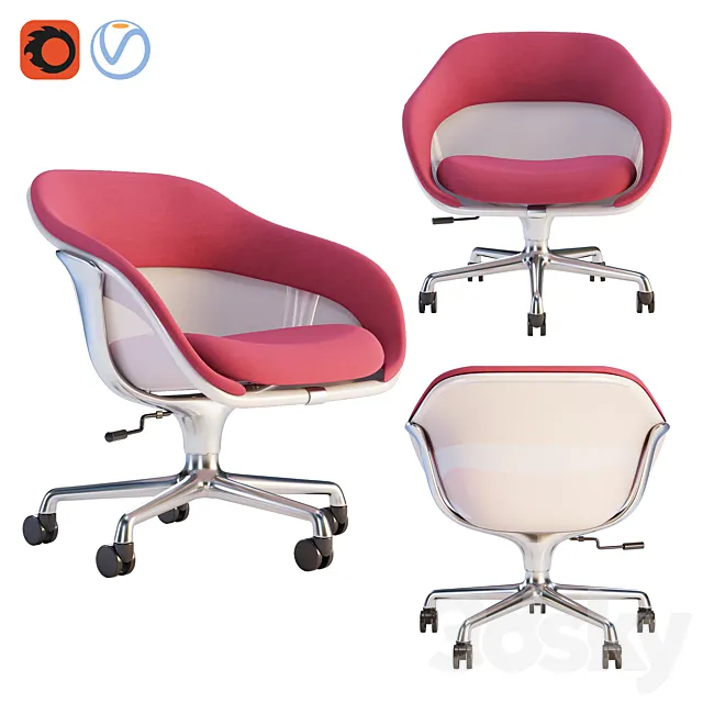 Coalesse – SW_1 Conference Seating & Pouf 3ds Max