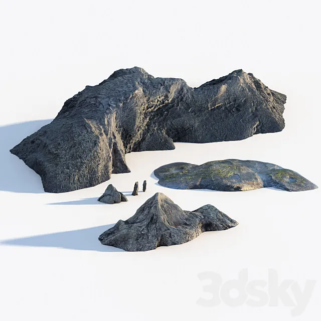 Coastal rock bundle 3DS Max Model