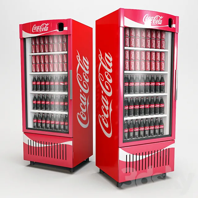 Coca-Cola Undercounter Drinks Cooler 3DS Max Model