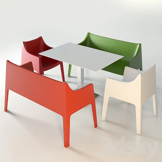 Coccolona divano & Chair 3ds Max