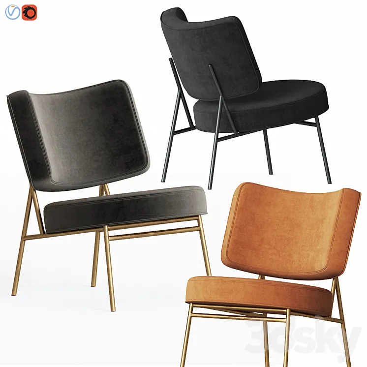 Coco Lounge Chair Calligaris 3DS Max