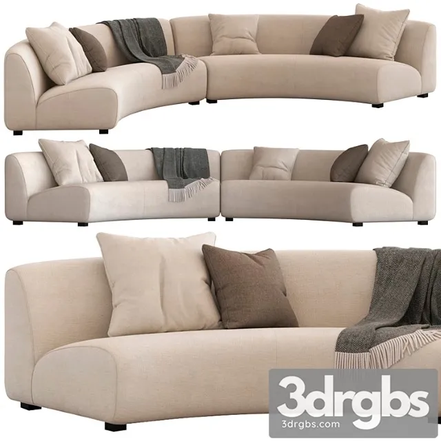 Coco Republic Adele Curved Modular Sofa 3dsmax Download