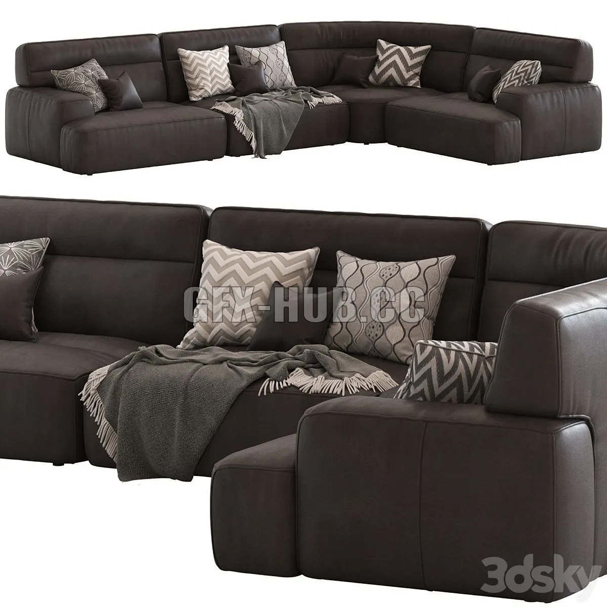 Coco Republic Alvaro Sofa2 3dsMax Model