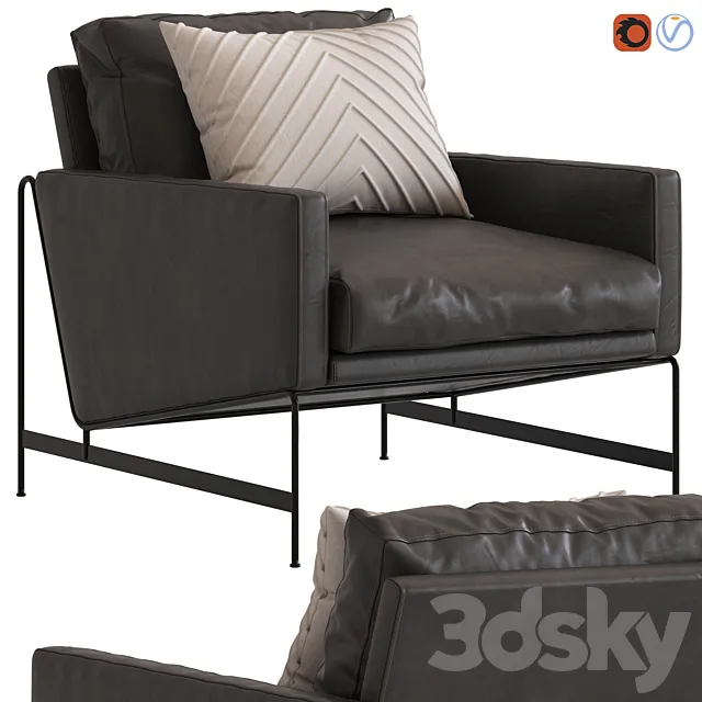 Coco Republic Clement Occasional Chair 3DS Max Model