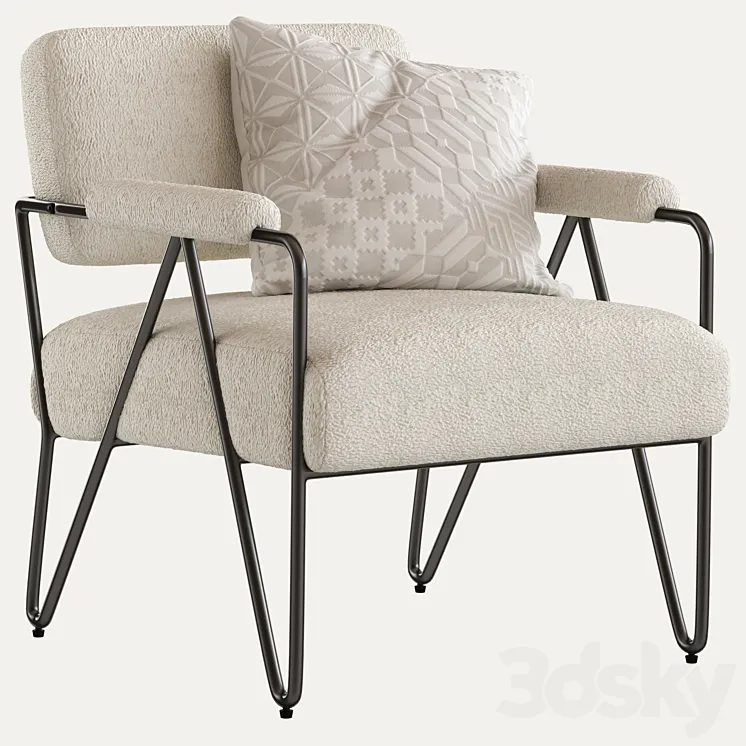 Coco Republic Lydia Occasional Chair 3DS Max