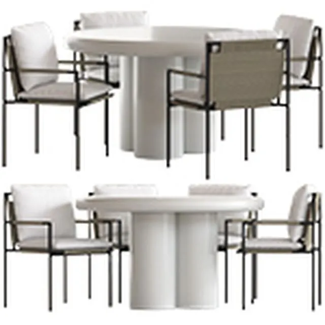 Coco Republic Malmo Chair and Anchorage Table 3dsMax Model