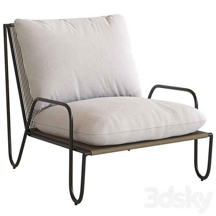 Coco Republic Shore Outdoor Lounge Chair 3DS Max Model
