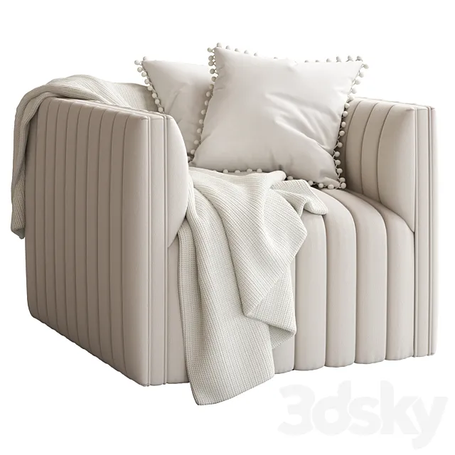 Coco Republic Victor Swivel Chair1 3ds Max