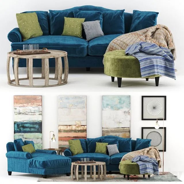 Coco Sofa & Daybed Ozdesign Furniture 3dsMax Model