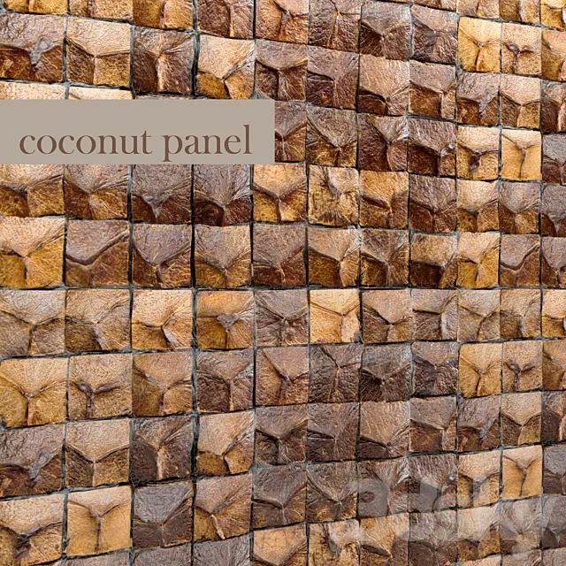 Coconut tiles 3DS Max Model