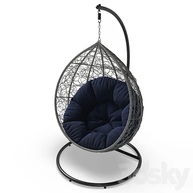 Cocoon chair 3DS Max Model