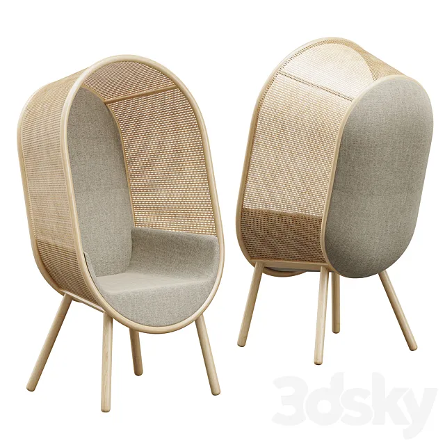 Cocoon Lounge Chair 3ds Max