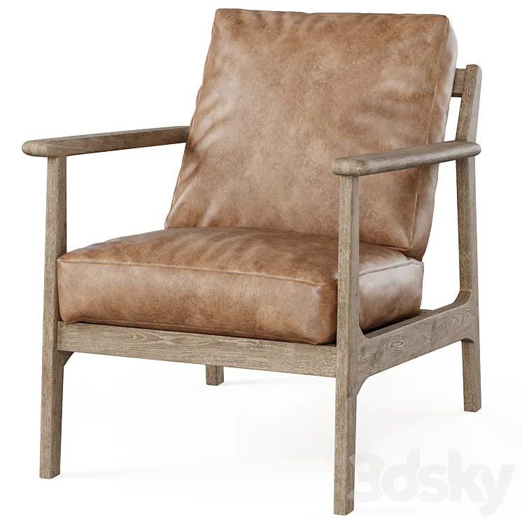 Cody Leather Armchair by pottery barn 3DS Max