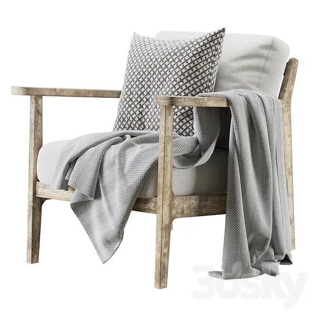 Cody Upholstered Armchair 3ds Max