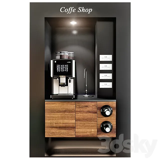 Coffe shop WMF 5000S 3ds Max