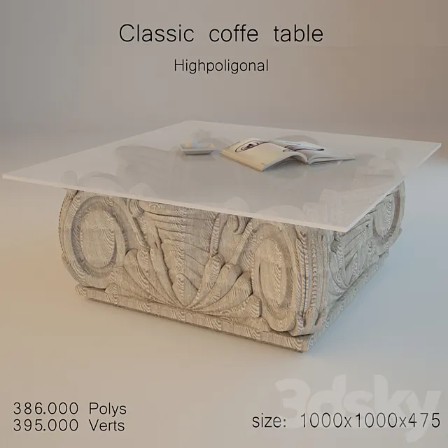 Coffe table 3DS Max Model