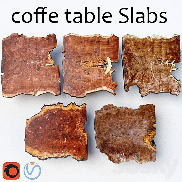 Coffe table Slabs | Coffee tables from Slab 3ds Max