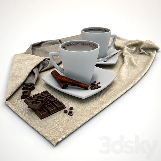 Coffee and chocolate 3DSMax File
