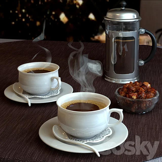 Coffee and coffee maker 3DSMax File