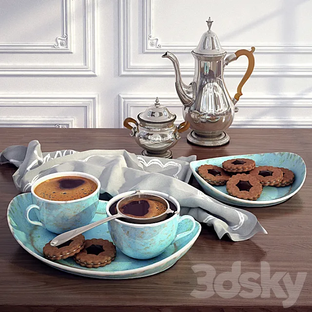 Coffee and cookies 3DSMax File