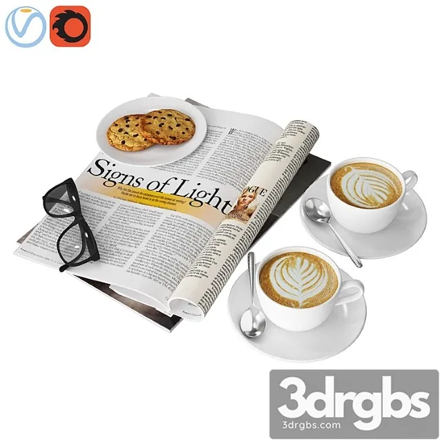 Coffee and magazine 3dsmax Download