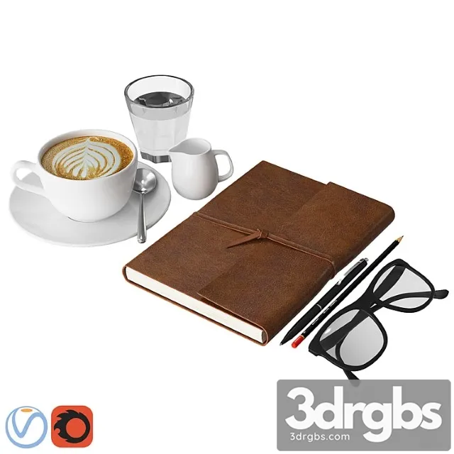 Coffee and notebook 3dsmax Download
