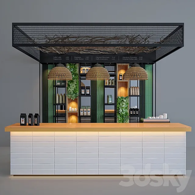 Coffee bar 3ds Max