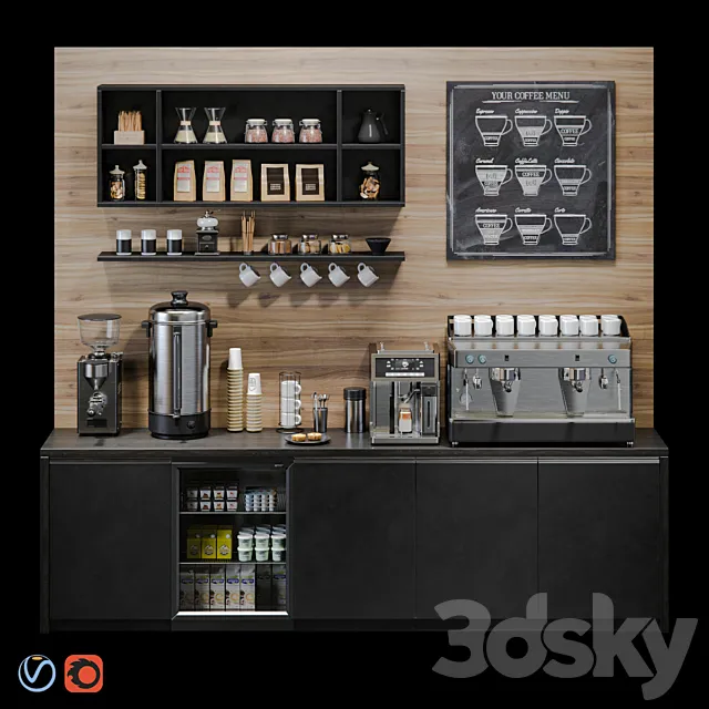 Coffee bar 3DSMax File
