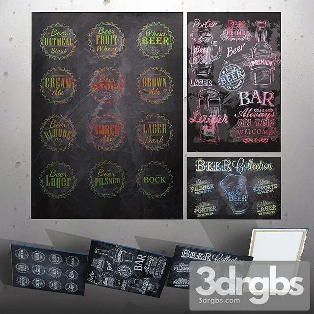 Coffee Chalk Board 02 3dsmax Download