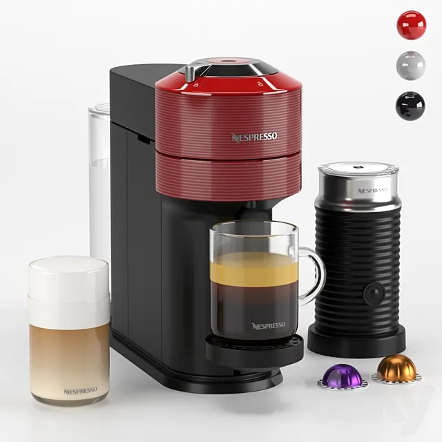 Coffee machine Nespresso Vertuo Next GCV1 3ds Max