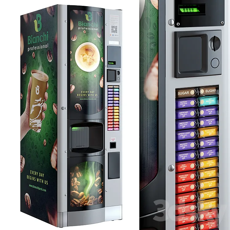 Coffee machine. Vending machine. Terminal. Bianchi 3DS Max