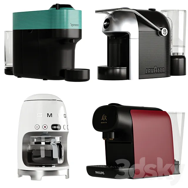 Coffee Makers Set 5 3ds Max