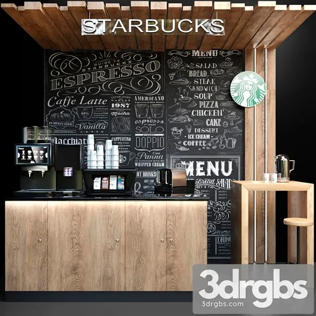 Coffee point starbucks cafe 3dsmax Download