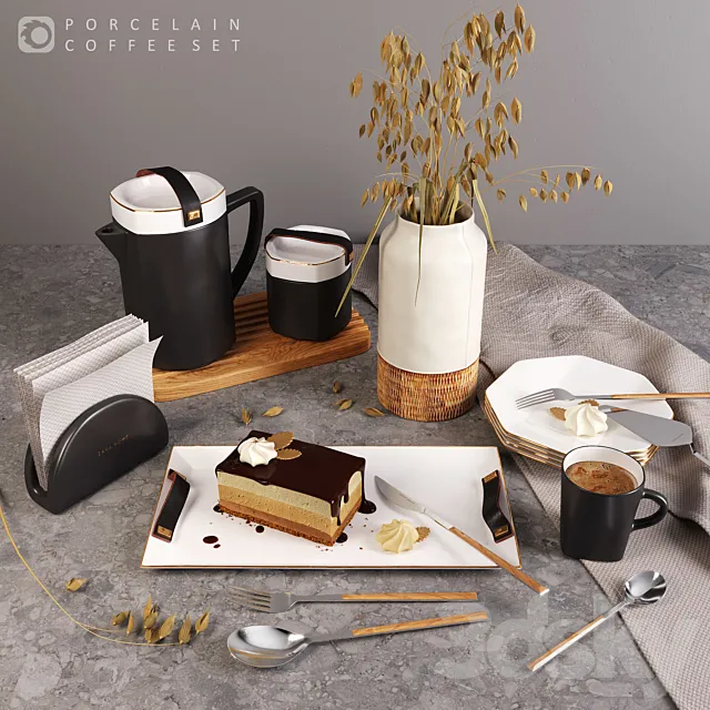 Coffee set_zara_home 3ds Max