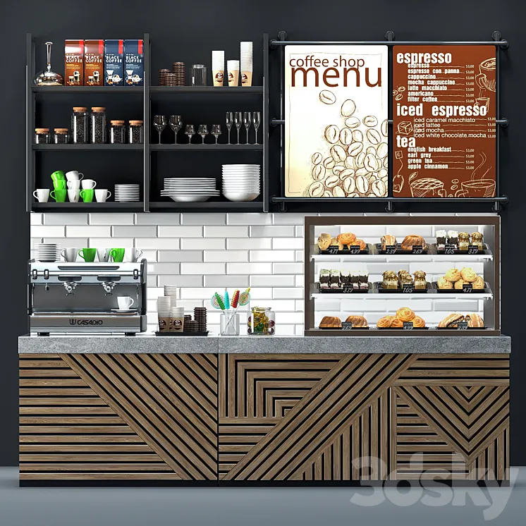 Coffee shop 3DS Max