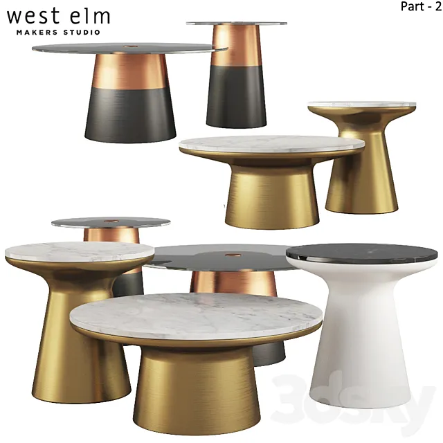 Coffee & Side Tables West Elm_Part-02 3ds Max