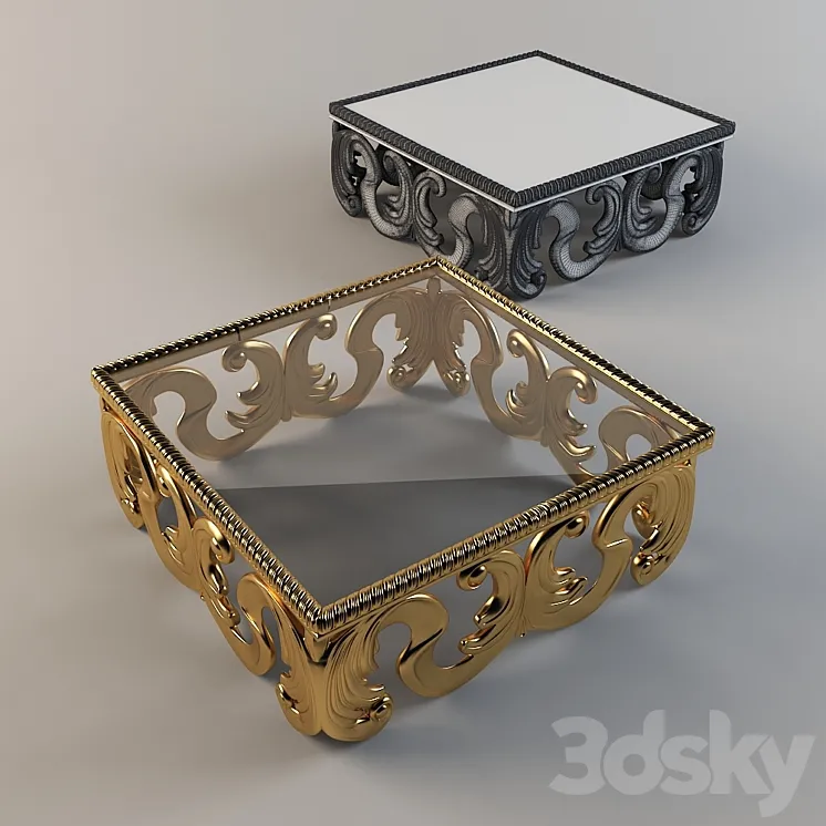 coffee table 3DS Max