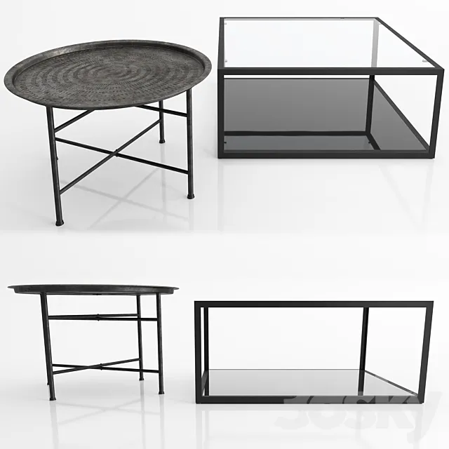 Coffee table ADALINE LaForma  Greenhill La Forma 3DS Max Model