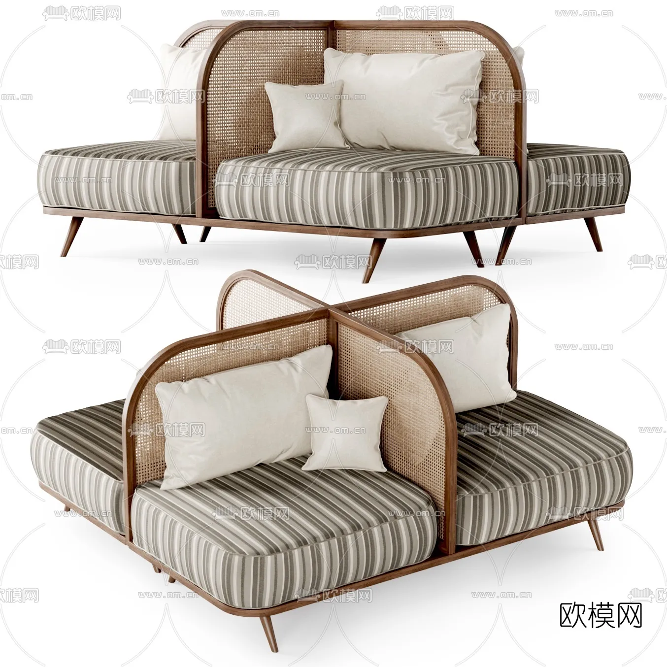 Coffee Table and Armchair Sets – 3D Models – Cafe Interior 3D Scenes – 001 – VRAY Render