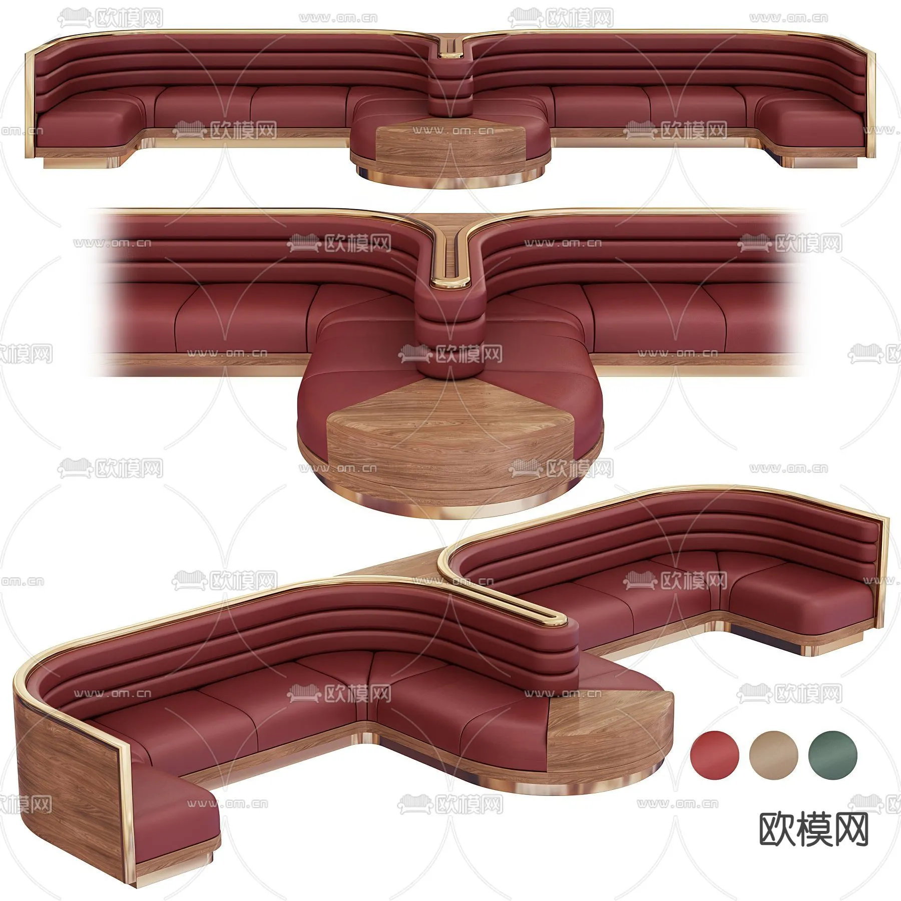 Coffee Table and Armchair Sets – 3D Models – Cafe Interior 3D Scenes – 046 – CORONA Render