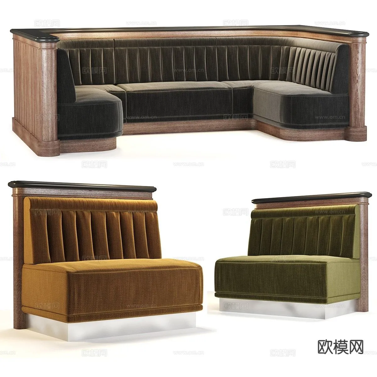Coffee Table and Armchair Sets – 3D Models – Cafe Interior 3D Scenes – 061 – CORONA Render