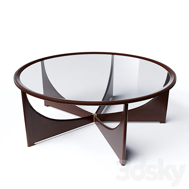 coffee table Baker furniture Dana Cocktail Table – Small by Lexicon 3ds Max