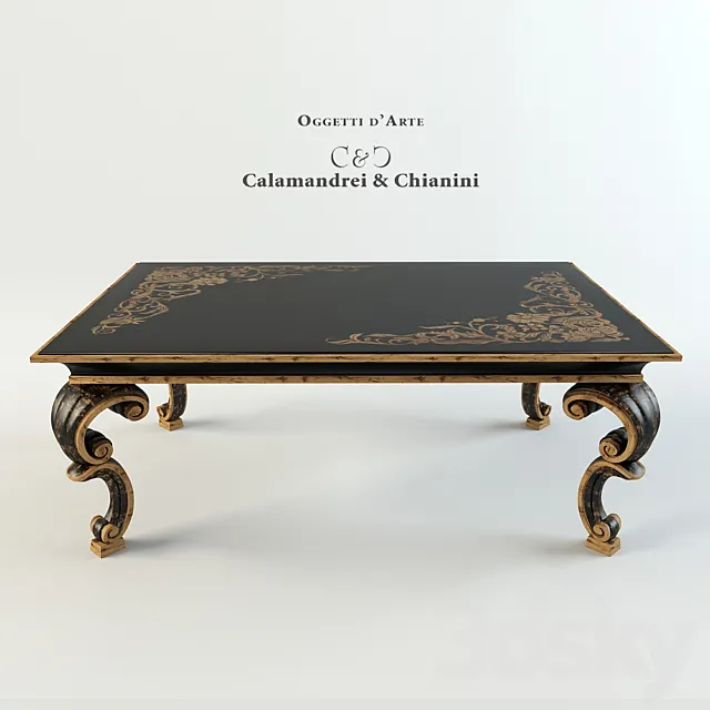 Coffee table Calamandrei & Chianini Tavoli 1500 3DS Max Model