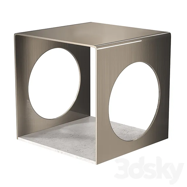 Coffee table Cube Circle 3DSMax File