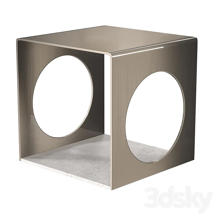 Coffee table Cube Circle 3DS Max Model