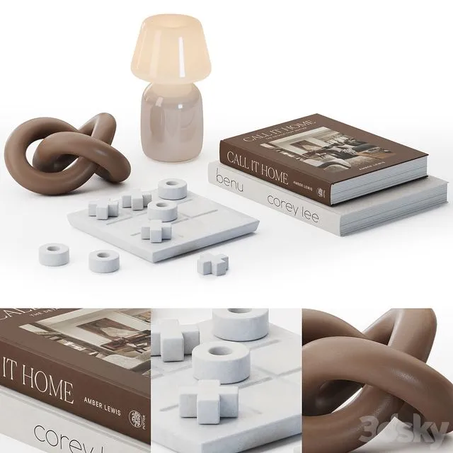 Coffee table decor 04 3dsMax Model