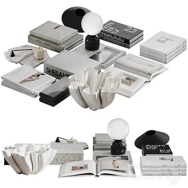 Coffee table decor Modern 3ds Max