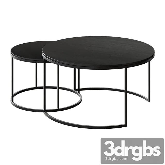 Coffee table duke round metal nesting coffee tables coffee table