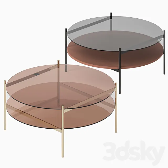 Coffee table Duotone circular 3DSMax File