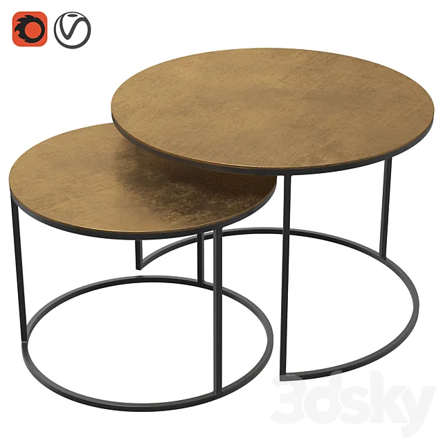 Coffee table Eclipse Dantone Home 3ds Max